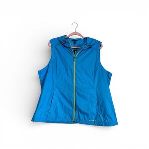 Eddie Bauer Blue Hooded Windbreaker Vest – Streetwear